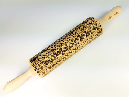 HEARTS EMBOSSING ROLLING PIN WOODEN ROLLING PIN for EMBOSSED COOKIES with LOVE HEARTS