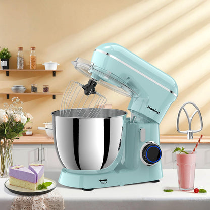 Honinst Stand Mixer, 6.5QT 10-Speed Tilt-Head Electric Stand Mixer, 3-In-1 Kitchen Mixer with Bowl, Dough Hook, Whisk and Beater, Food Mixer for Baking, Cake and Most Home Cooks, Black