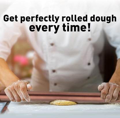 Zulay Kitchen 15.9 inch Professional Stainless Steel Rolling Pin - Lightweight Metal French Rolling Pin - Perfect for Baking, Fondant, Pizza Dough Roller, Dumpling