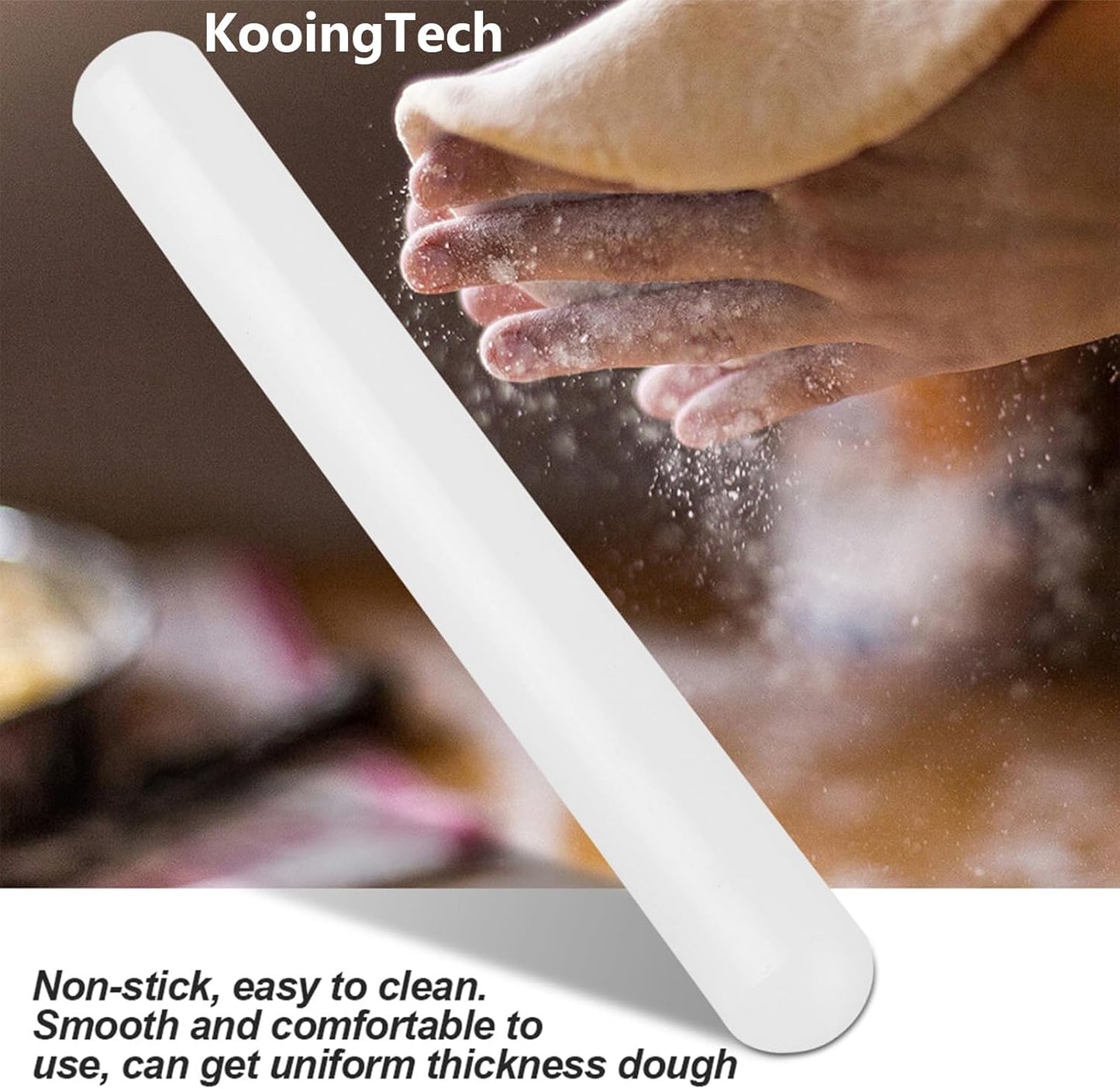 Rolling Pin for Clay, 9.1 * 1 Inchs Small Nonstick Dough Roller Nylon for Baking Cookie Pizza Icing Dough