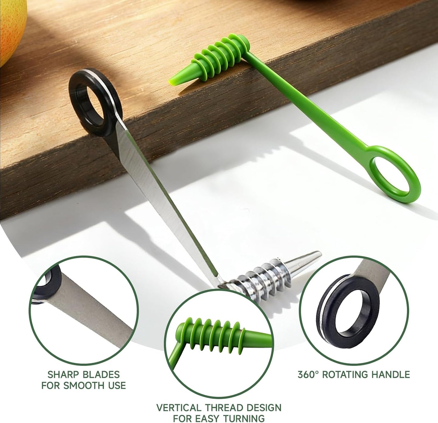 Potato Spiral Cutter and Spiral Potato Cutter, 4-Piece Vegetable Spiralizer Set with Dual Designs,Create Fun Twists for Daily Meals and Party Platters,Compact Kitchen Tool for Healthy Food Preparation