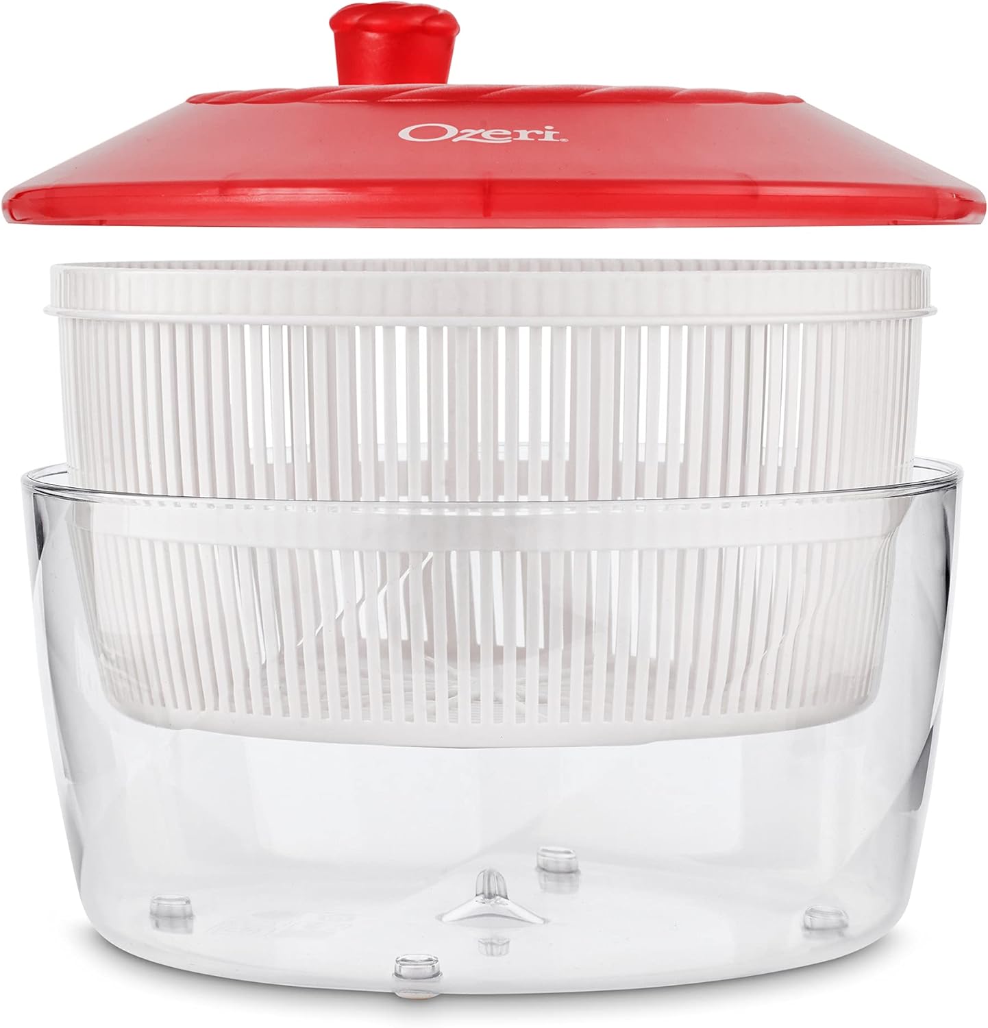 Ozeri Italian Made Fresca Salad Spinner and Serving Bowl, BPA-Free, Green, 4.4 qt