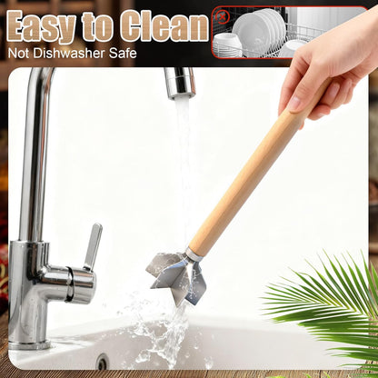 304 Stainless Steel Meat Chopper,Food Grade 6-Blade Ground Beef Chopper Potato Masher Hamburger Smasher Tool for Kitchen Cooking Vegetable Puree 11''