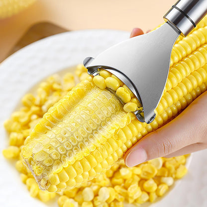 Corn Peeler for Corn on the Cob,Corn Kernel Remover Tool,Corn Cob Stripper Stainless Steel(2 Pcs) (2)