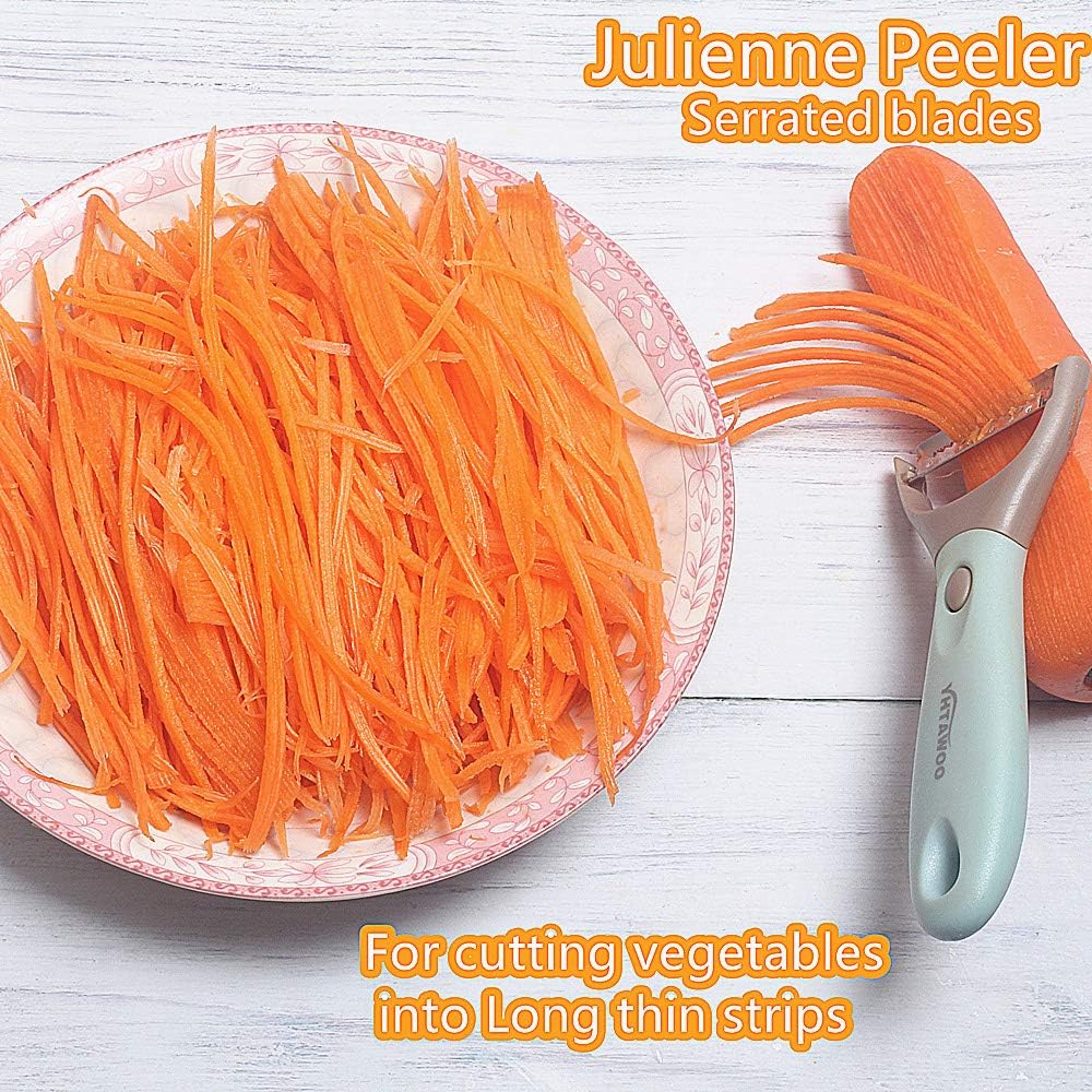Fruit Peeler Vegetable Peeler 3-in-1 Trio Peeler Set Julienne Peeler Potato Peeler Vegetable Peeler Slicer Stainless Steel