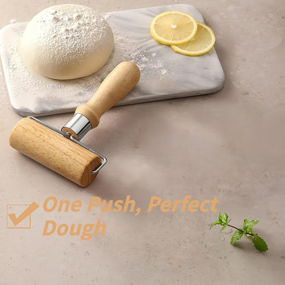 Top Rolling Pins for Pizza&Dough - Non-Stick, Wooden & Easy Clean, Baking, Pastry, Pie, Cookies - Kitchen Must Have,Beechwood Construction, Ergonomic Handles