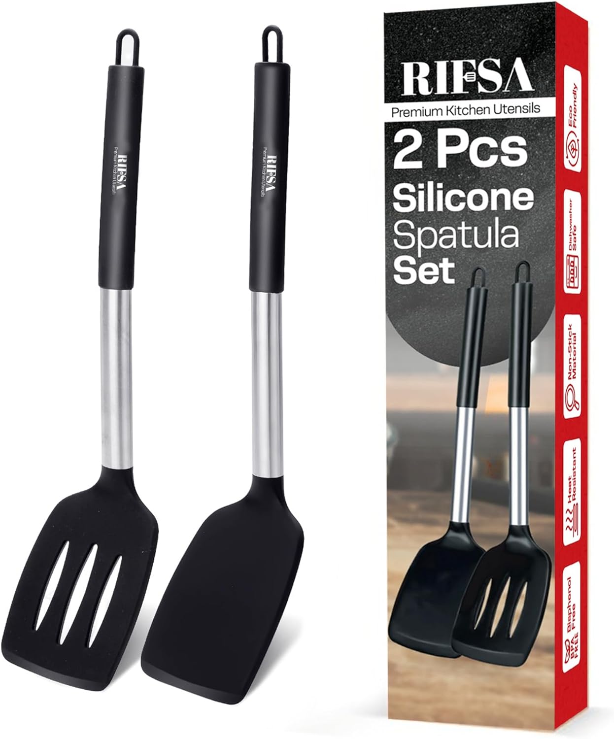 1 Slotted Elegant Silver Fish Turner Spatula – Metal Fish Spatula with 6.5-Inch Blade & Ergonomic Walnut Wooden Handle – Ideal for Home and Professional Chefs
