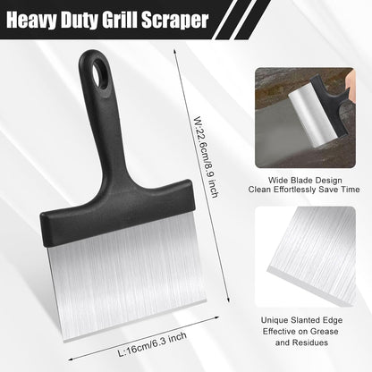 Bench Scraper,Dough Scraper,Premium Stainless Steel Dough Cutter with Measuring Scale,Multi- Purpose Food Scraper for Pastry,Cake,Pizza,Bread,Cooking