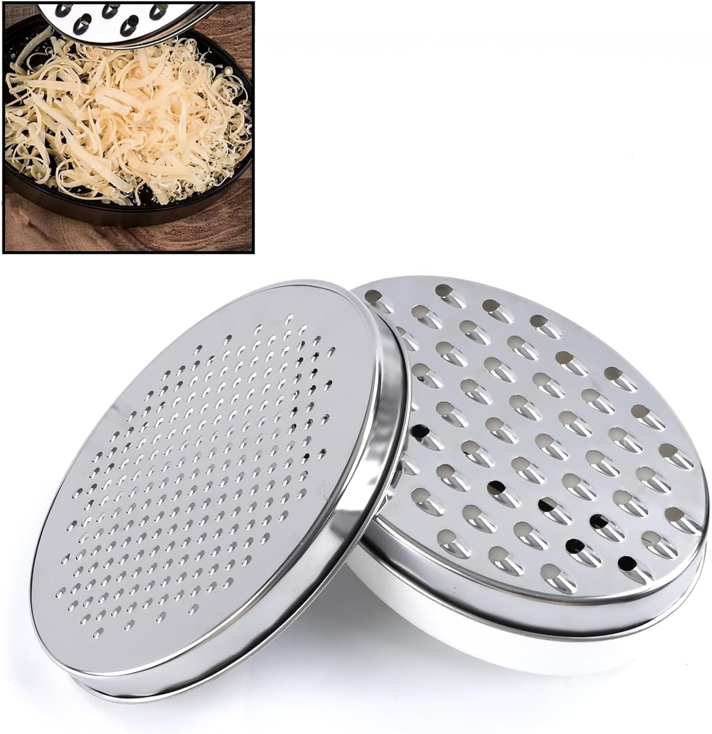 Cheese Grater Citrus Lemon Zester with Food Storage Container & Lid - Perfect For Hard Parmesan Or Soft Cheddar Cheeses, Ginger, Vegetables, Butter, Chocolate & Nutmeg (Green)