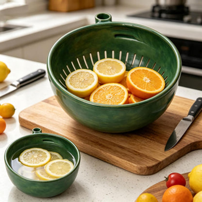 Rotating Berry Washing and Draining Basket — Multifunctional Vegetable Colander (Advanced Plastics)