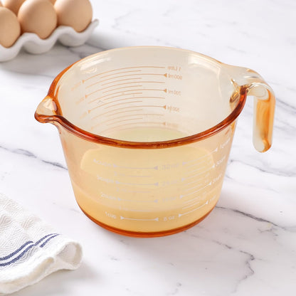 COOK WITH COLOR Glass Measuring Cups - Ideal for Cooking and Baking, Green
