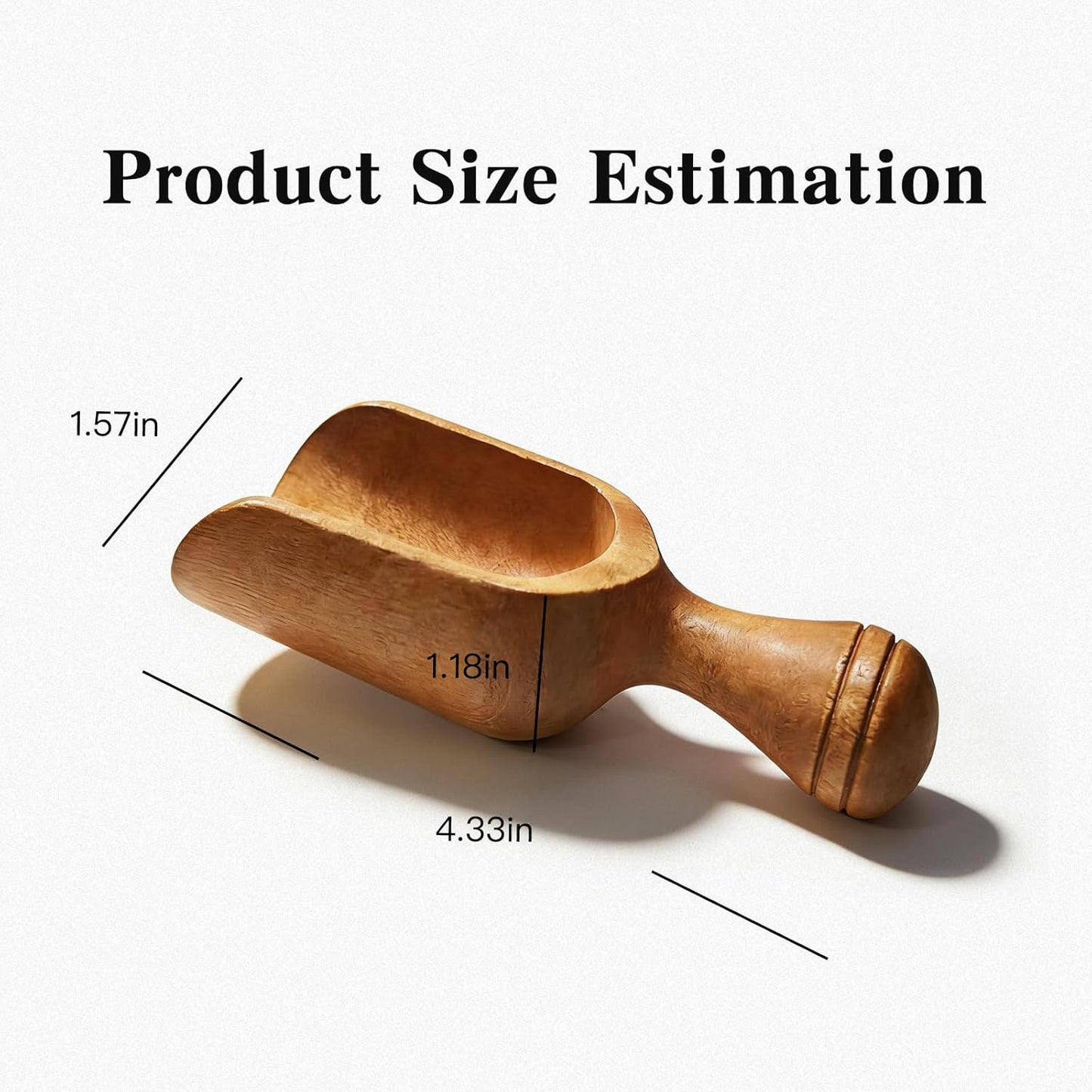 Wooden Coffee Scoop Set, Coffee Bean Scoop & Scoops for Jars, Multipurpose Spoon for Ground Coffee, Tea & Kitchen Dry Goods,4 Pack