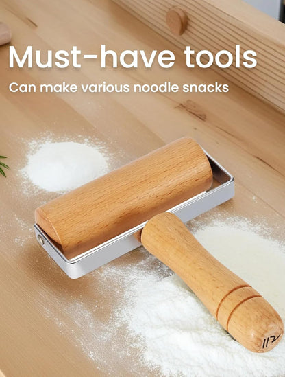 Pizza Rolling Pin, Small Rolling Pin, Non-Stick Wooden Dough Roller for Pastry Tortilla Pizza Cookie Dumpling (Type 2)
