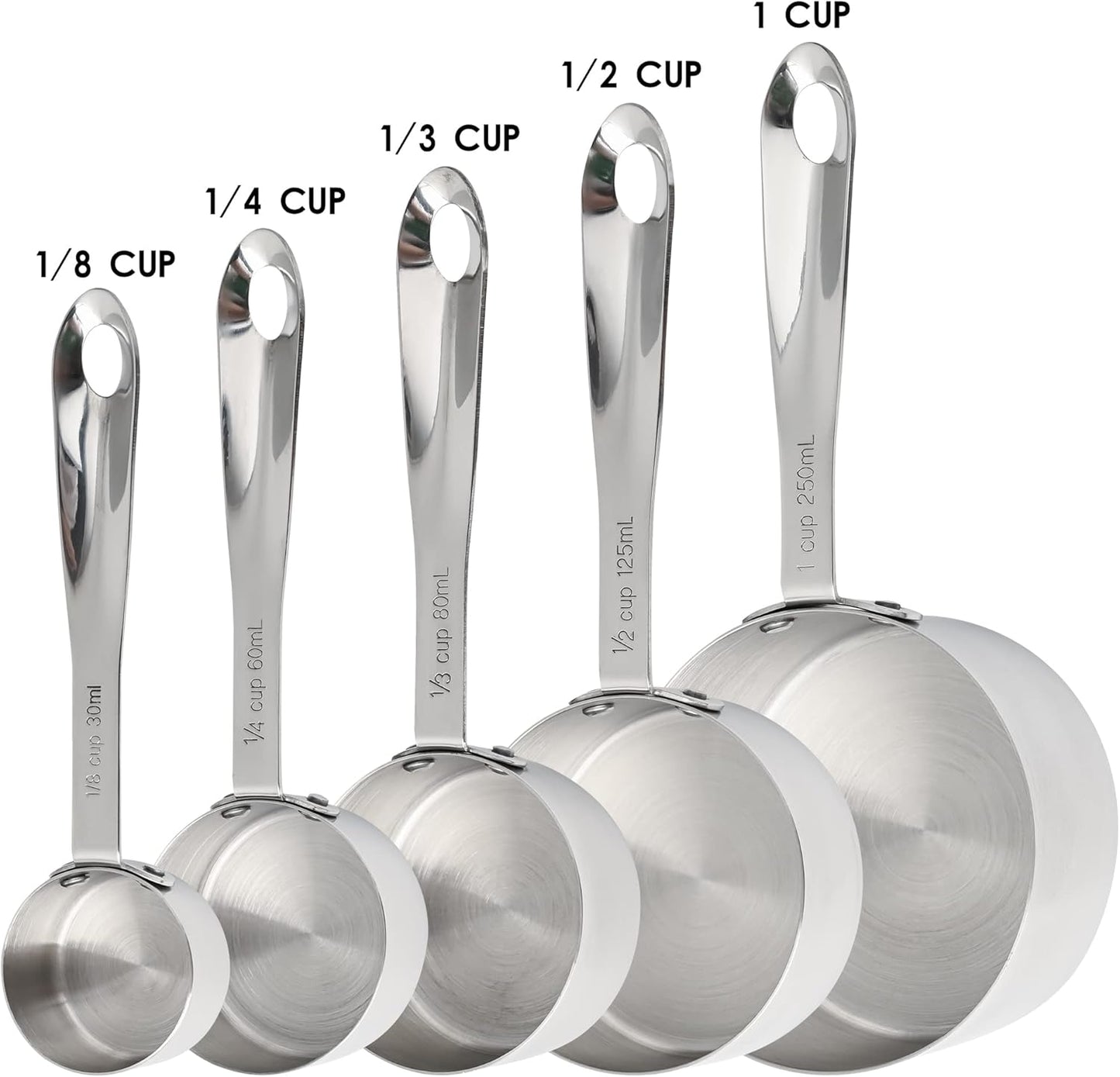 Copper Measuring Cups and Spoons Set, Stainless Steel Measuring Cups and Spoons Set 12, Metal Measuring Cups Set, 5 Measuring Cup Set and 6 Copper Measuring Spoons &Leveler for Kitchen