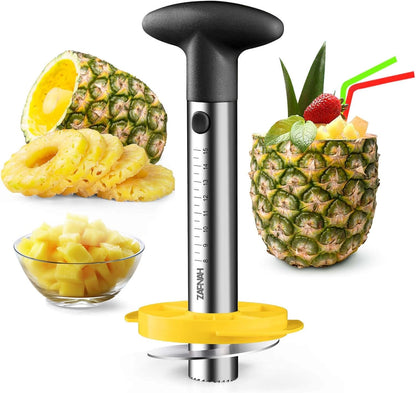 ZAFNAH Pineapple Cutter and Corer Tool, Stainless Steel Pineapple Slicer Peeler, Easy Pineapple Core Remover Eye Removal Tool, Pelador De Piña