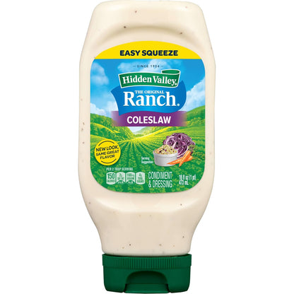 Hidden Valley Coleslaw Condiment and Dressing, Easy Squeeze Bottle, 16 fl oz (Package May Vary)