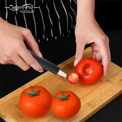 CatCora Apple Corer, Professional Japanese Stainless Steel Blade For Extracting Cores From Apples and Pears, Ergonomic Soft-Grip Handle