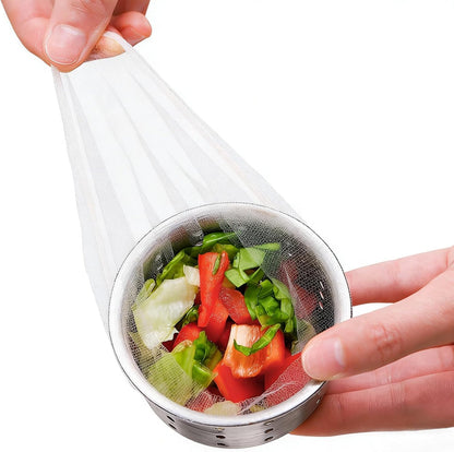 300 PCS Disposable Kitchen Sink Drain Strainer Mesh Bag, Anti-Clogging Mesh Disposable Drain Covers Fits Most Sink Strainers, Filter Nets for Leftover & Kitchen Waste