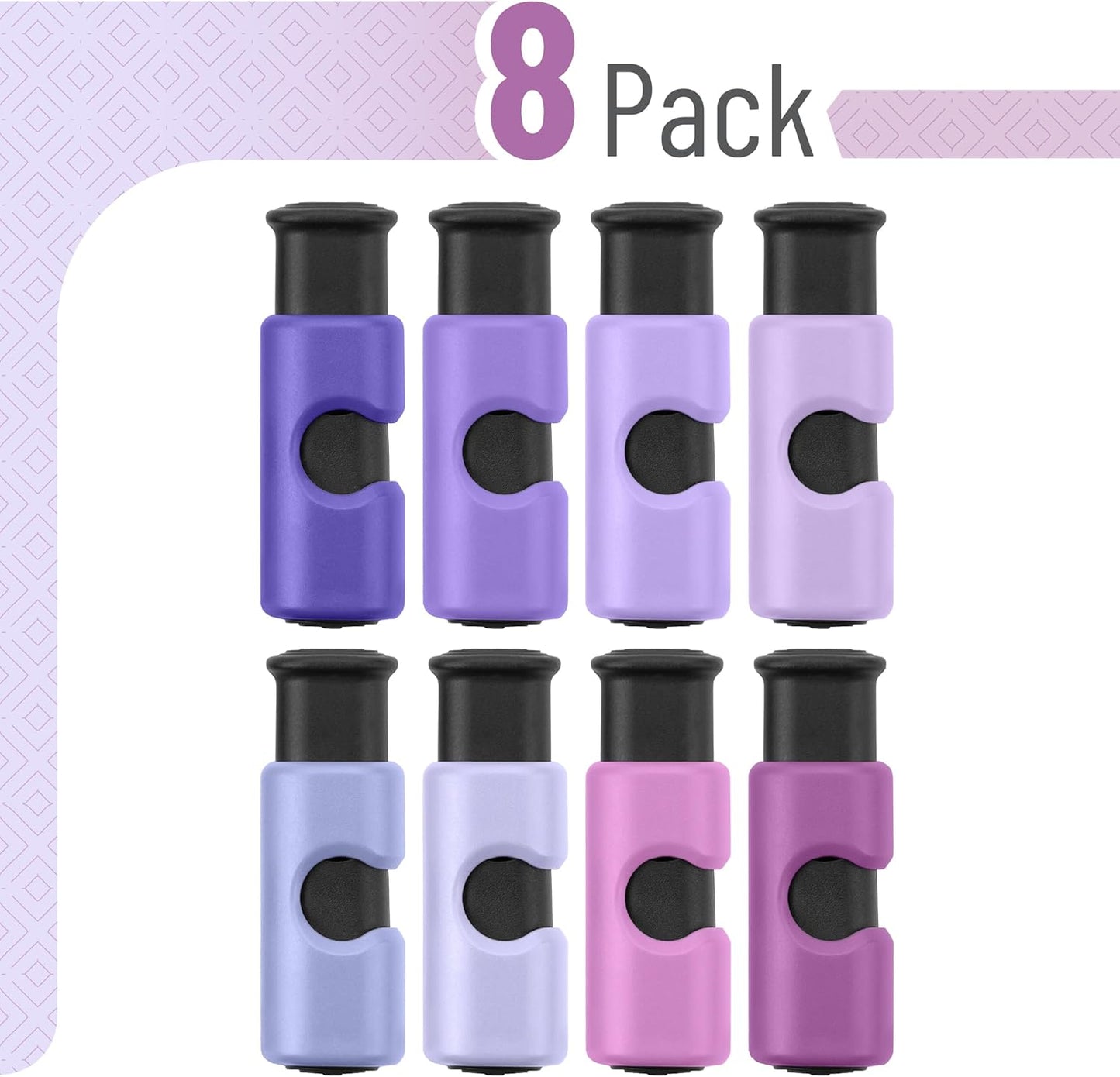 Mr. Pen- Squeeze and Lock Bread Bag Clips, 2.4 Inch, 8 Pack, Multicolor Squeeze Lock Clips, Reusable Bag Closures for Bread, Snacks, Coffee, Food Storage, Fits Thick and Thin Bags