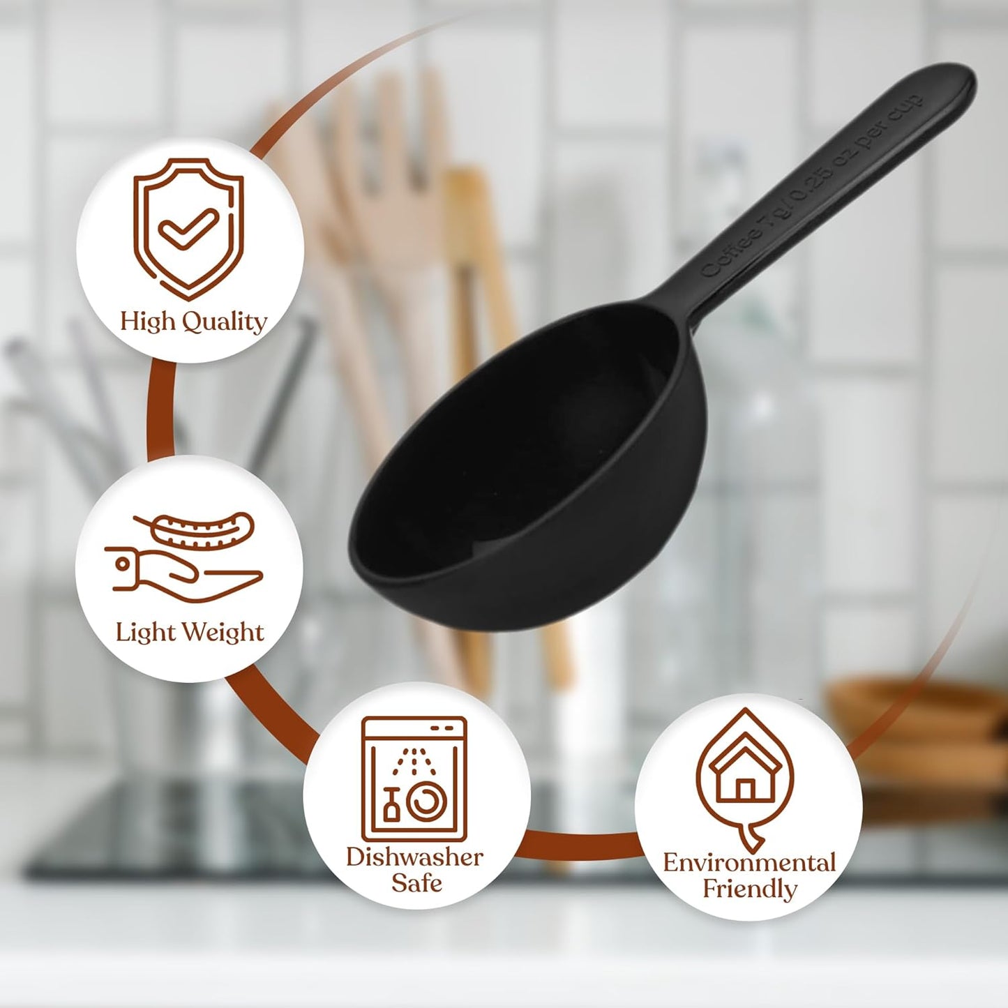 Coffee Measuring Scoop for Perfect Your Coffee Experience. This Coffee Table Spoon is the Best Coffee Scoops, Tablespoon Coffee Scooper Coffee Scoops Make a Difference for Coffee Lovers.