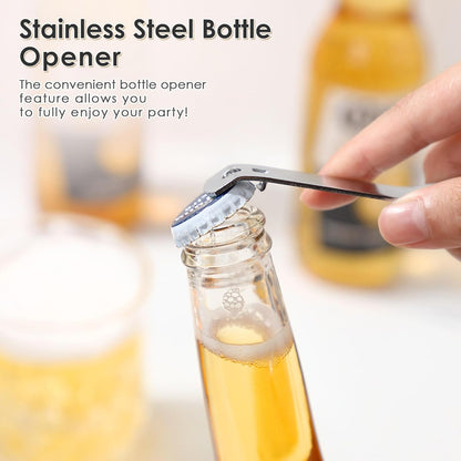 2 Pack Can Opener Manual, Safety Commercial Smooth Edge Can Opener, Heavy Duty Stainless Steel Hand Held Canned Open, Small Side Cut abrelatas, Multifunctional Bottle Open for Camping, Kitchen