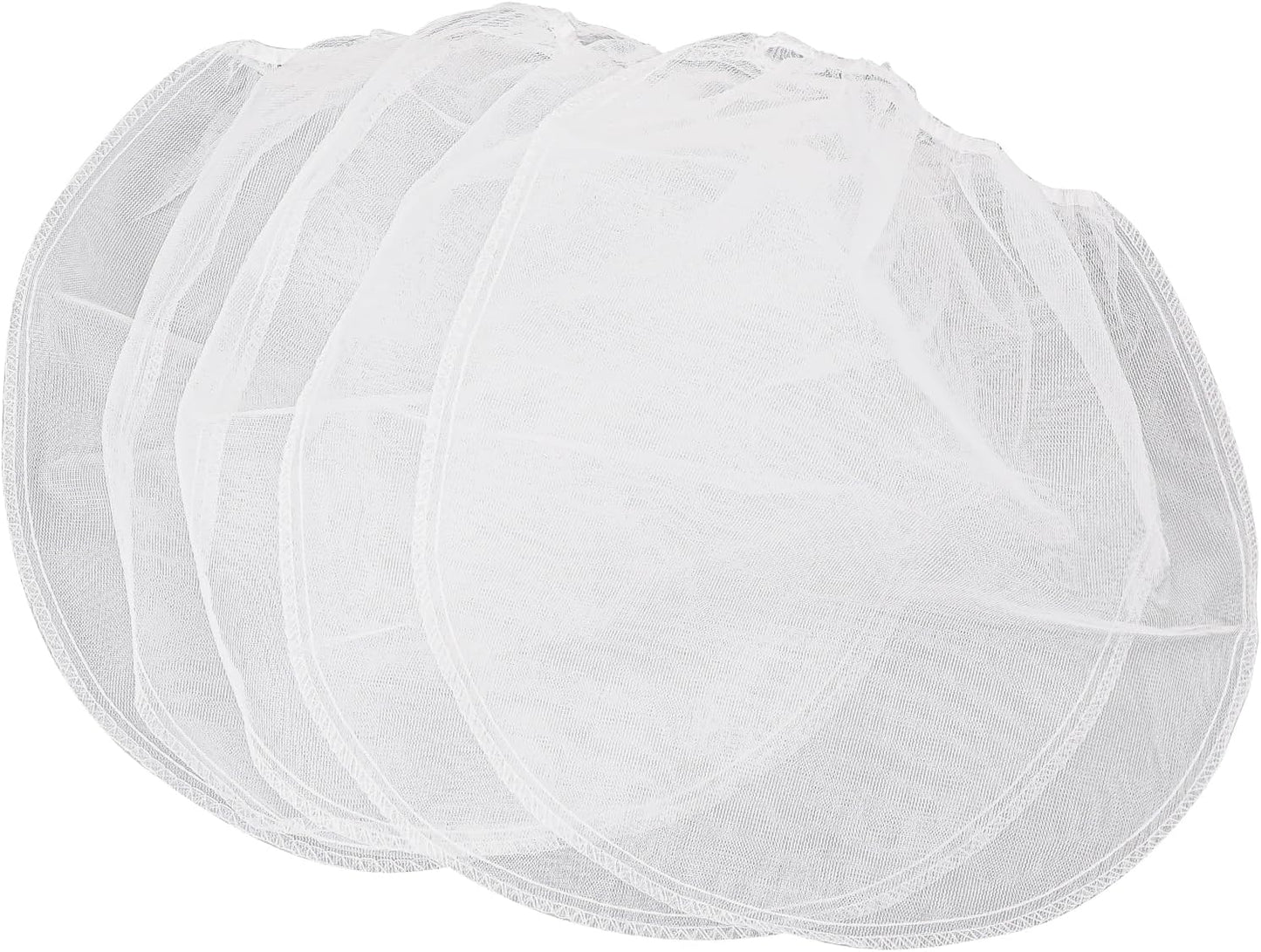Paint Strainer Bags 1 Gallon Paint Filter Bag White Fine Mesh Disposable Bag Bucket Strainer with Elastic Drawstring Top Opening for Paint Gardening, 5 Pack