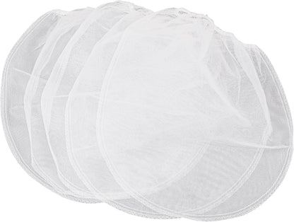Paint Strainer Bags 1 Gallon Paint Filter Bag White Fine Mesh Disposable Bag Bucket Strainer with Elastic Drawstring Top Opening for Paint Gardening, 5 Pack