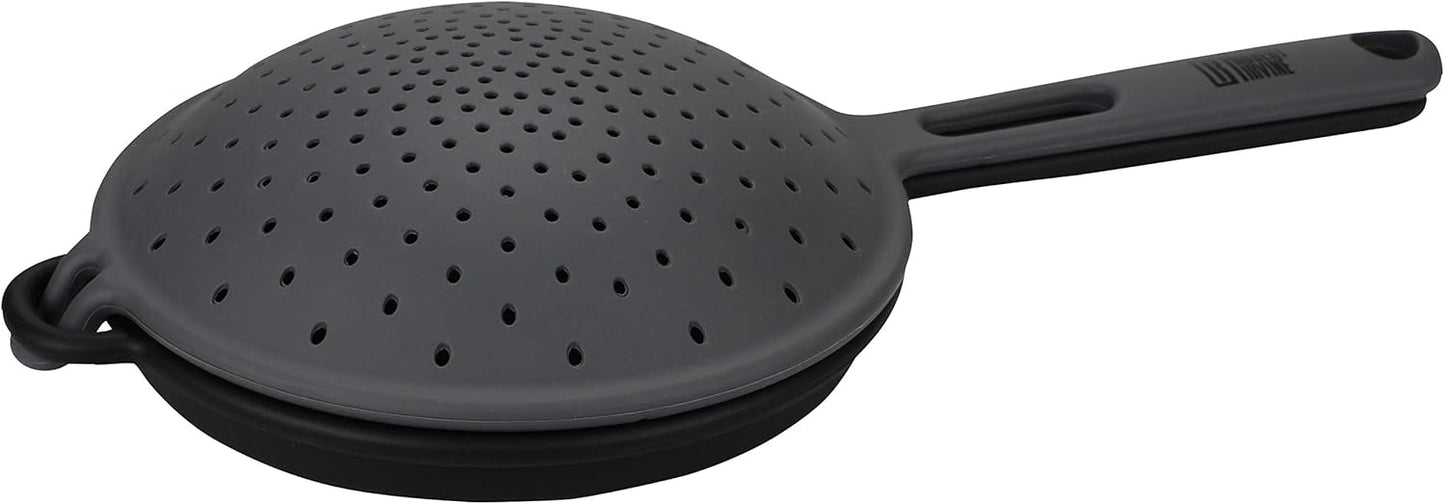 Cambridge Robert Irvine 2-in-1 Collapsible Colander, 0, BLACK