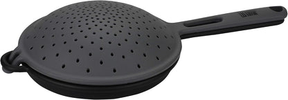 Cambridge Robert Irvine 2-in-1 Collapsible Colander, 0, BLACK