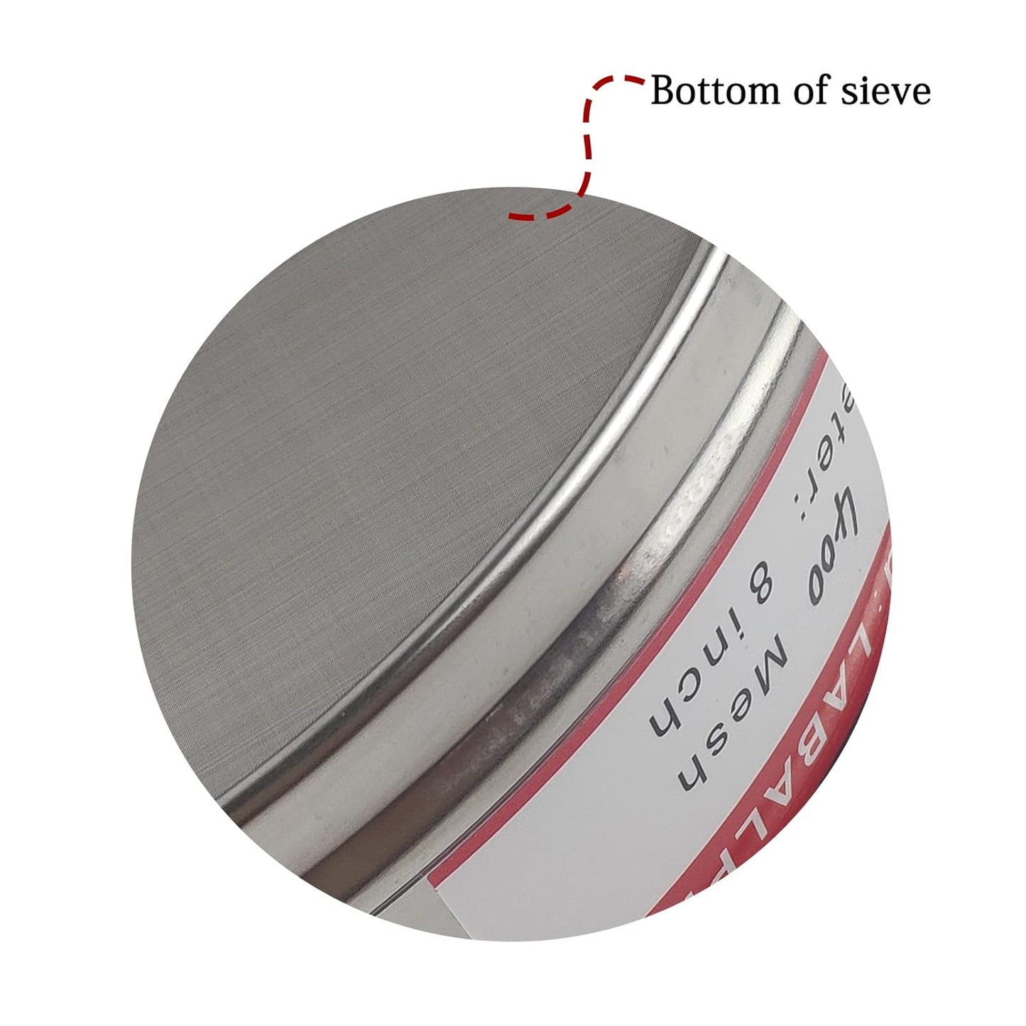 LABALPHA 120 Mesh Lab Sieves, #120 Mesh Test Sieve, 8'' Diameter, 304 Stainless Steel Wire Cloth (0.125mm)