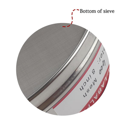 LABALPHA 120 Mesh Lab Sieves, #120 Mesh Test Sieve, 8'' Diameter, 304 Stainless Steel Wire Cloth (0.125mm)