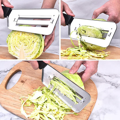 2 Pack Cabbage Shredder for Coleslaw,Stainless Steel Cabbage Slicer Shredder,Kitchen Lettuce Knife