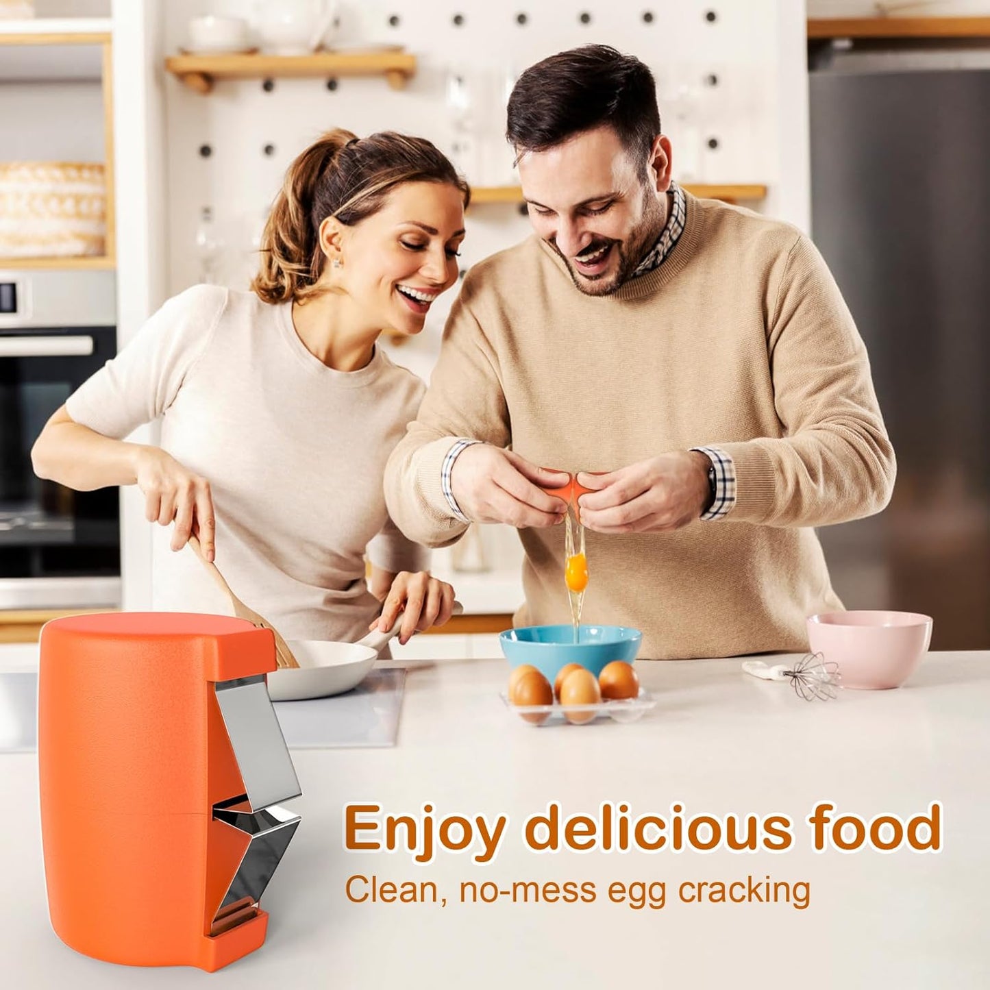 2026 New Upgrade Egg Cracker, Silicone Egg Shell Opener Suitable for Cracking Raw Eggs, Eggs Shell Breaker in Paper Box Packaging, Opens Egging with Ease, Kitchen Convenience Gadget