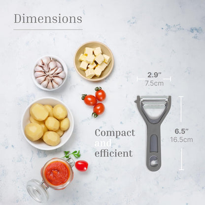 Swivel Vegetable Peeler with Built-in Eye Remover – Stainless Steel Blade with Comfortable Handle, Fruit and Vegetable Slicer, Potato and Carrot Cutter – Kitchen Tools & Accessories – Blue