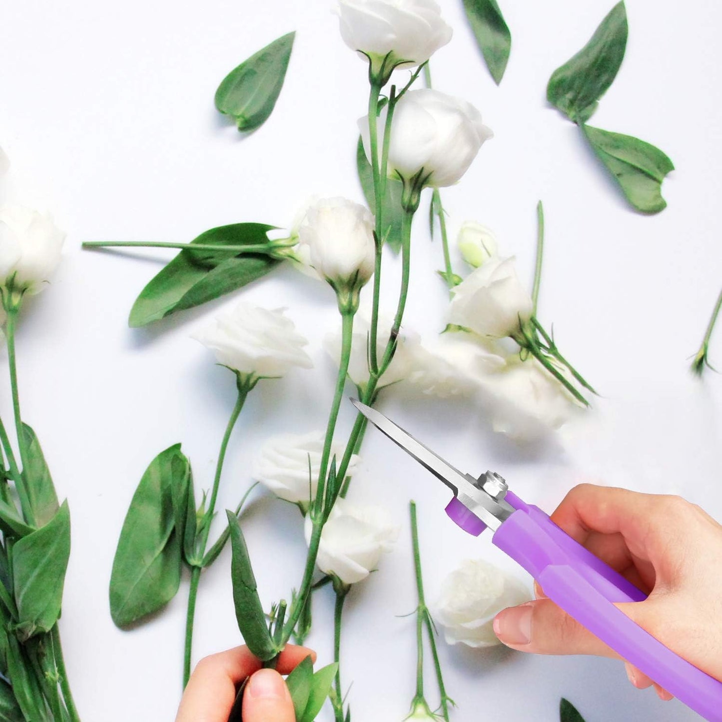Housolution Flower Scissors, Strong Floral Shears, Premium Steel Garden Pruning Shears Garden Scissors Floral Fruits Leaf Scissors Hand Pruner Snip Trimming Tool for Gardening Flower Arrangement, Pink