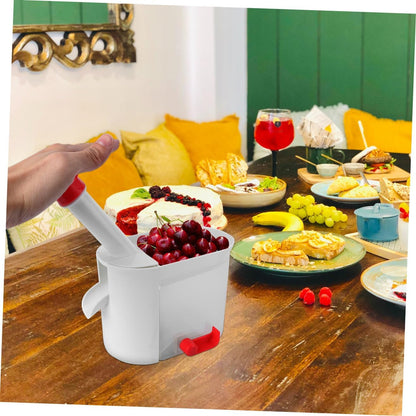 DOITOOL Cherry Pitter Cherry with Pit Catcher Container, Professional Remover Plastic Grapes Removing Tool Fruit Pit Core Remover
