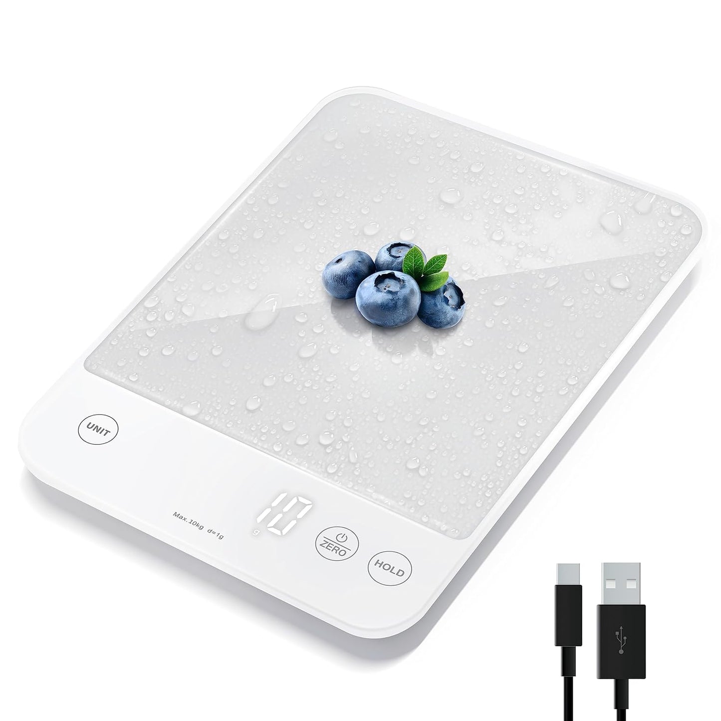 Etekcity Smart Food Kitchen Scale with Nutritional Calculator, Free App with 19 Nutrients Tracking, Calorie, Marco, Digital grams and ounces for weight loss, Premium Stainless Steel, 11lb