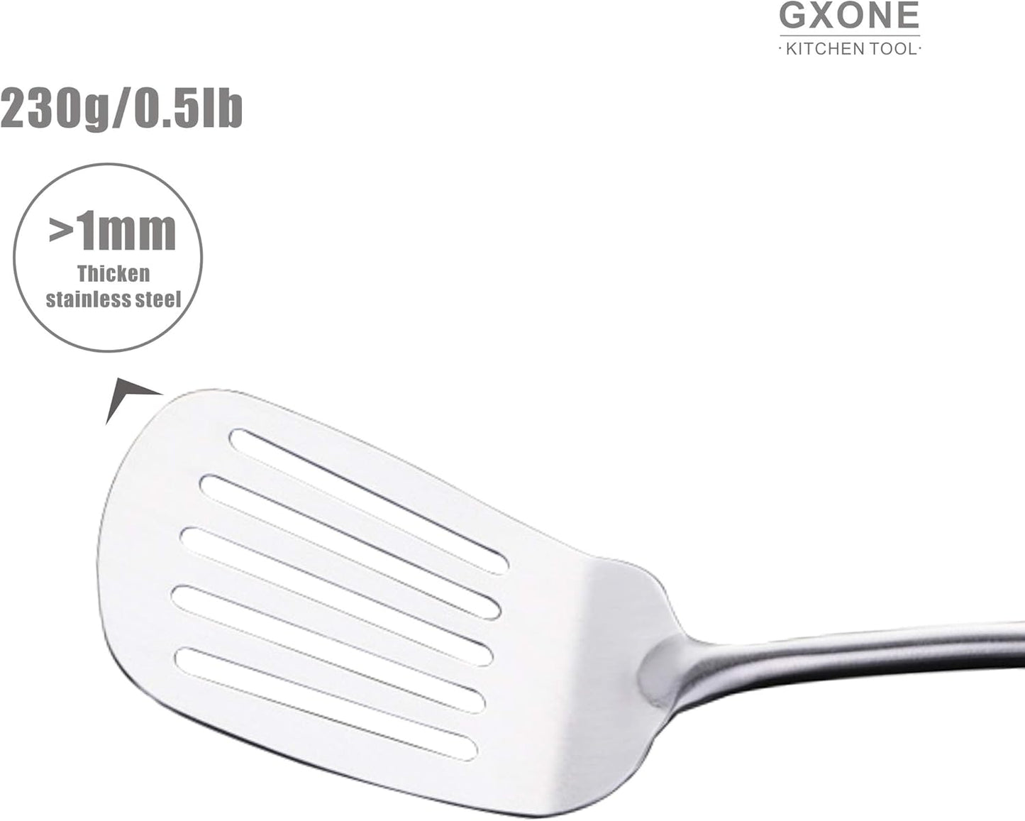 Slotted Spoon,304 Stainless Steel Skimmer Spoon with Heat Resistant Wooden Handle,Silver/15.8Inch