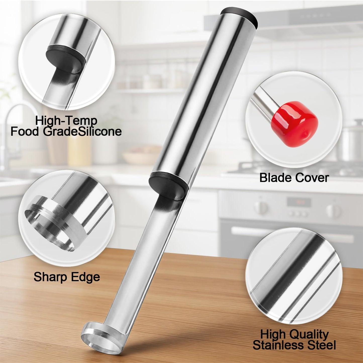 Premium Apple Corer Tool with Sharp Blade, Sturdy Apple Core Remover, Stainless Steel Corer for Apple and Pear, Easy to Use and Clean