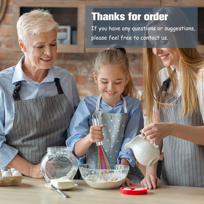 OYV 304 Stainless Steel Whisk Set, Dishwasher Safe Rustproof Metal Whisk, Professional Balloon Wire Whisks for Kitchen Cooking, Perfect For Blending, Whisking, Baking, Beating, 3 Packs (8" 10" 12")