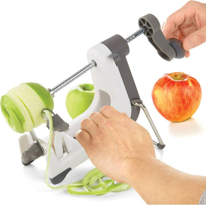 PL8 Professional Apple Machine - Ergonomic Apple Peeler with Tilted Base, Silicone Non-skid Feet for Stability, and Foldable Stainless Steel Stand for Easy Storage