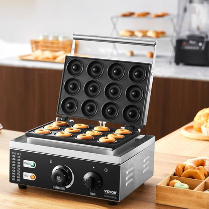 VEVOR Donut Depositor, Large Capacity Manual Donuts Dropper, 304 Stainless Steel Commercial Batter Dispenser, 6 Thicknesses Adjustment Doughnut Hopper with Stand, For Restaurant Cafe Bakery Kitchen