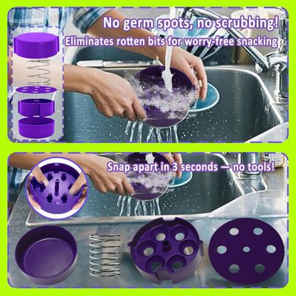 Cherry Pitter – Multi Cherry Tool 6 at Once, Full Detachable Cherry Seed Remover, Fast Cleaning for Baking, Canning, Jam, Dishwasher Safe with Pit Storage Case, Best Kitchen Gift for Mom Dad