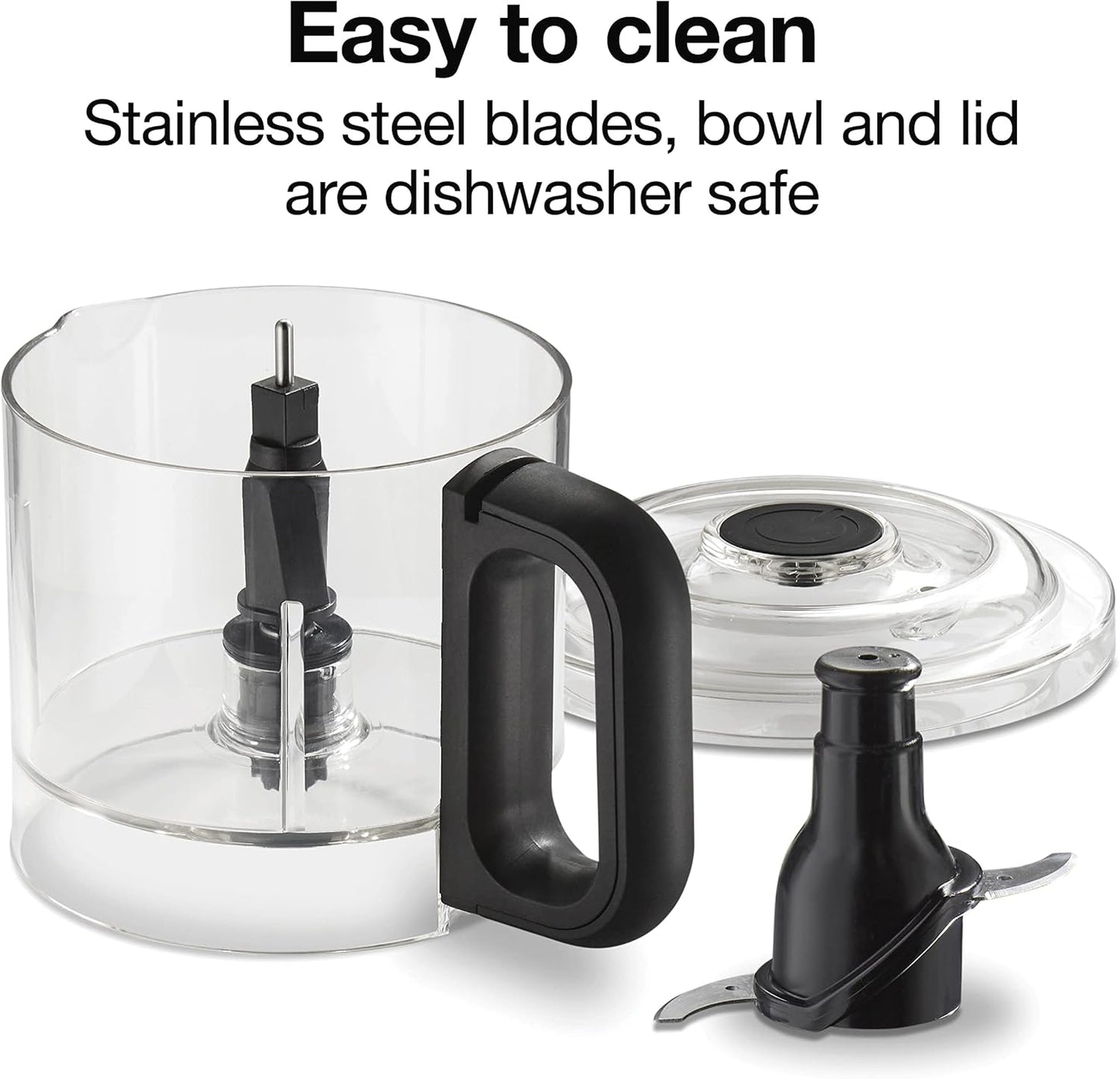 Proctor Silex Durable Electric Vegetable Chopper & Mini Food Processor for Chopping, Puree & Emulsify, 1.5 Cup, White