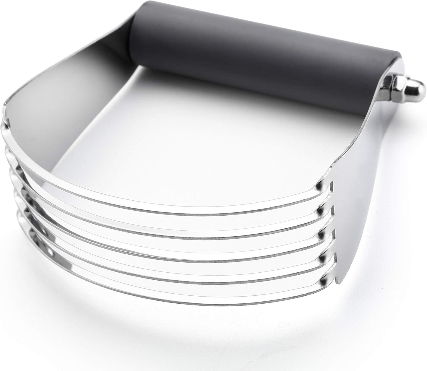 Spring Chef Dough Blender, Top Professional Pastry Cutter with Heavy Duty Stainless Steel Blades, Medium Size, Black