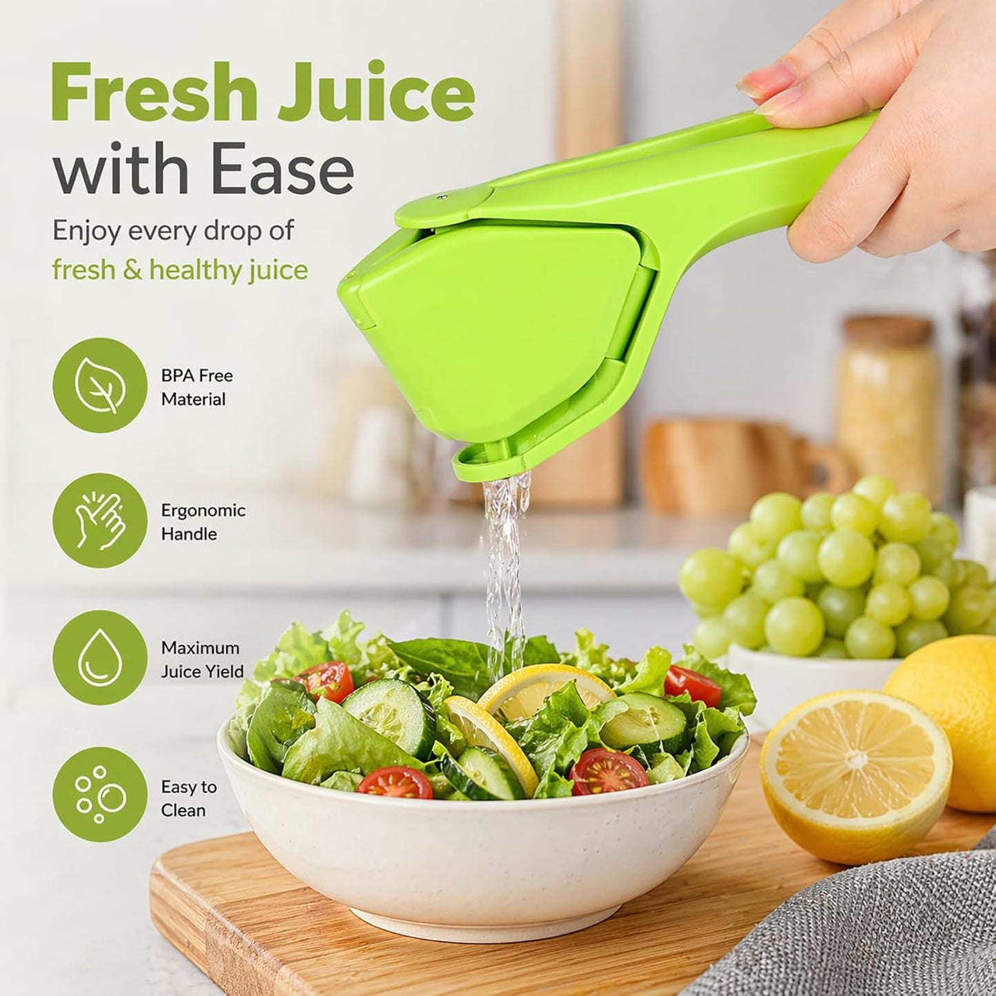 Lemon Squeezer, Effortless Manual Flat Lime Juicer Squeezer, Hand Citrus Press, Folds Design For Saving Space Storage, Easy to Make Juice From Lemon, Lime, Cirtus, Orange, Fruits