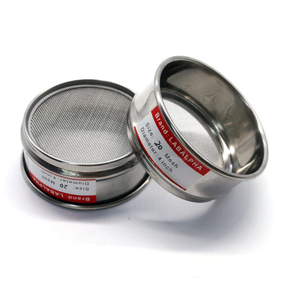LABALPHA 70 Mesh Lab Sieves, Test Sieve #70 Mesh, 4'' Diameter, 304 Stainless Steel Wire Cloth (0.22mm)