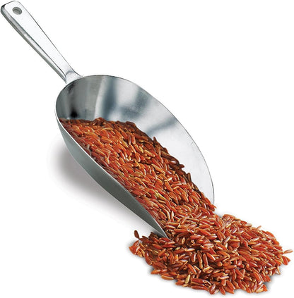 HIC Kitchen Flat Bottom Food Utility Scoop, 7.5-Inch, 185-Millimeter, Set of 2, Commercial-Grade Anodized Cast Aluminum