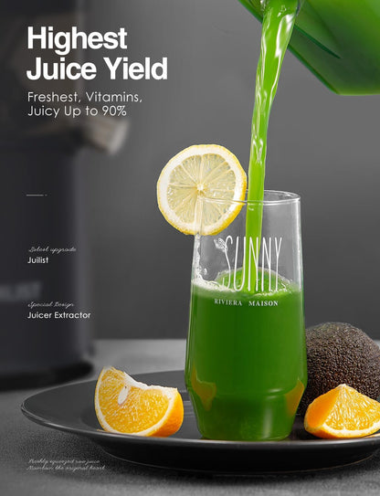 Juicer Machines, Juilist 3" Wide Mouth Juicer Extractor Max Power 800W, for Vegetable and Fruit with 3-Speed Setting, 400W Motor, Easy to Clean