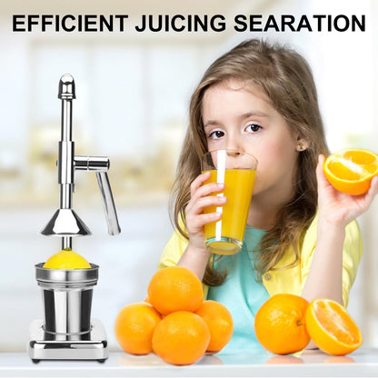 Cast Iron Juicer Hand Press,Effective Stainless Steel Manual Juicer Fruit Squeezer,Home and Kitchen Essentials, Heavy Duty Hand Press Juice Extractor for Fresh Lemonade Orange Juice, Easy to Use